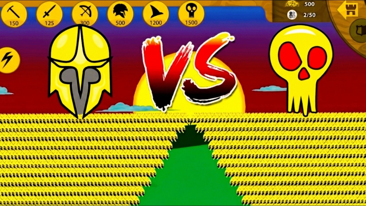 STICK WAR LEGACY – Army 9999 Golg Spearton VS Army Gold Giant⚔️🔥EPIC BATTLE