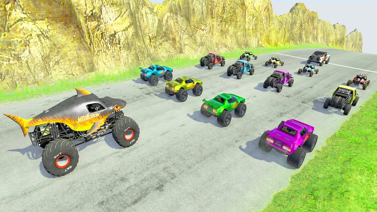 HT Gameplay Crash # 230 | Cars & Monster Trucks vs Speed Bumps vs DOWN OF DEATH in Thorny Road