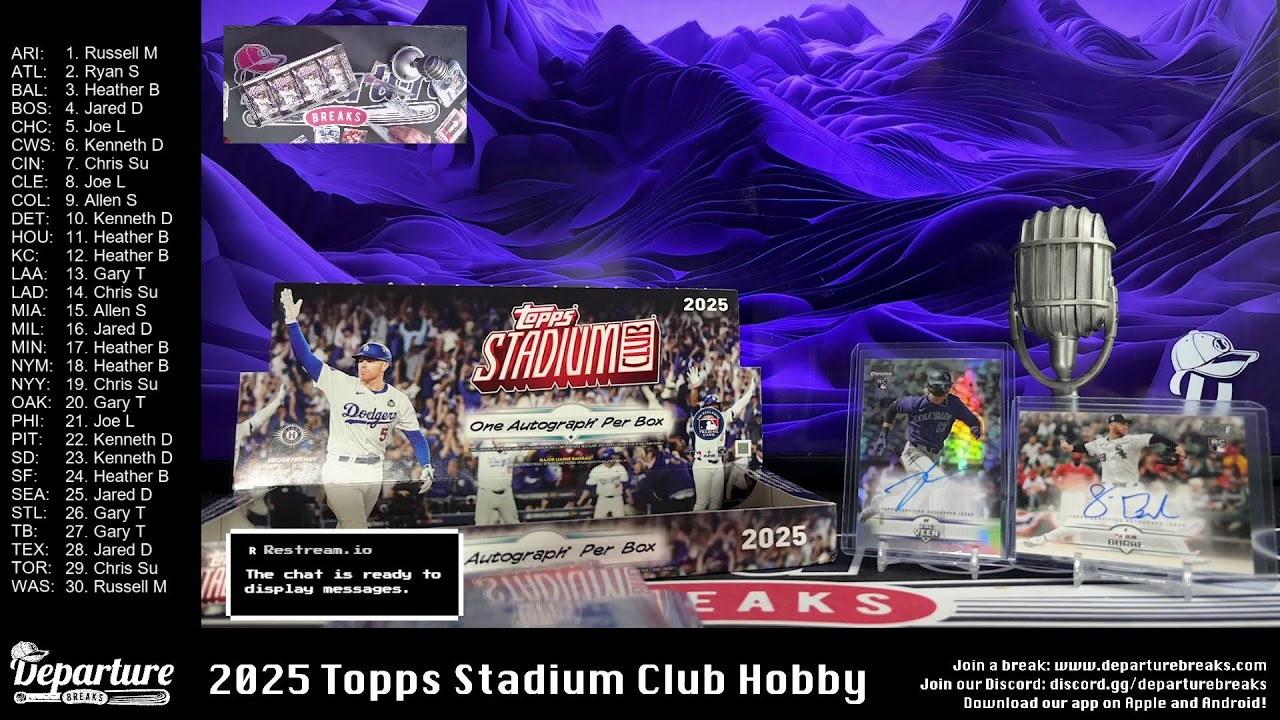 2025 Topps Stadium Club Hobby -- Random Teams Lunch Break