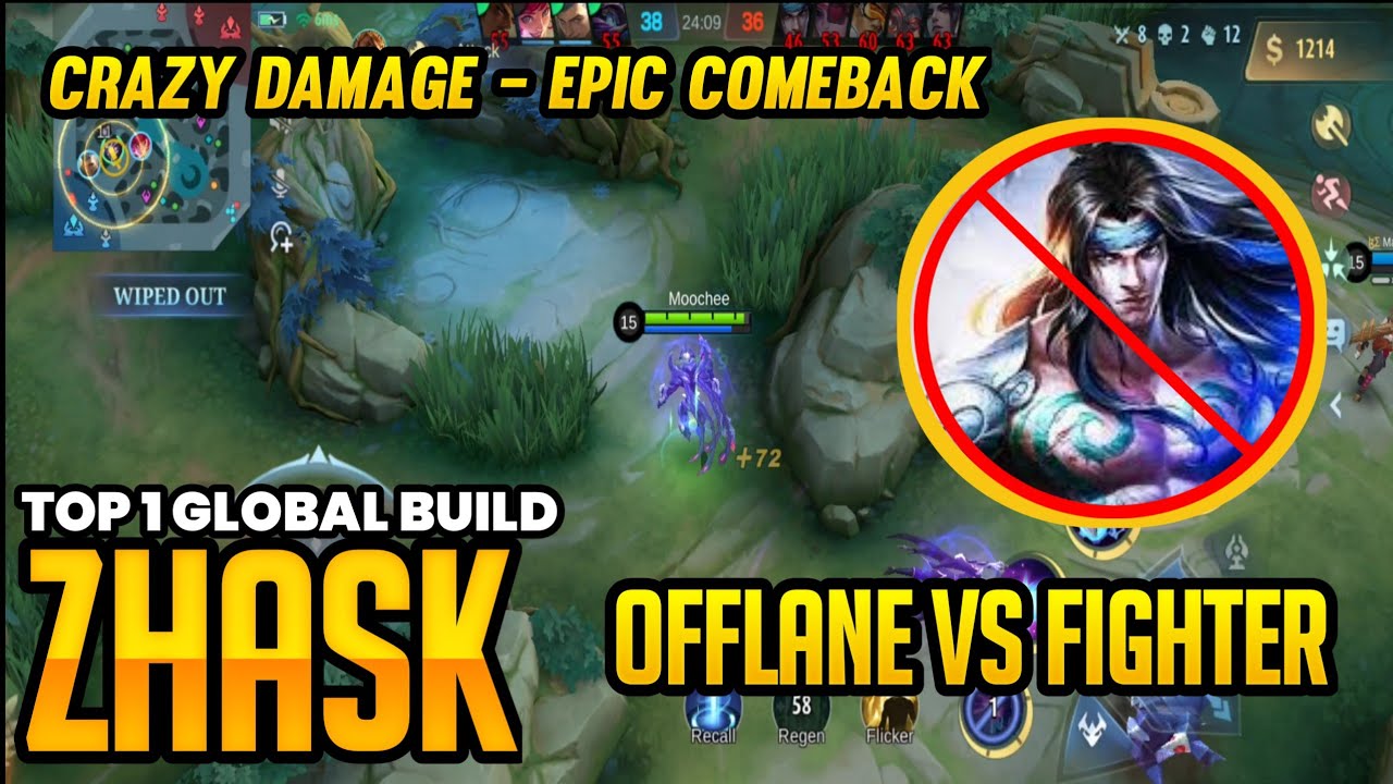 ZHASK OFFLANE AGAINST ONE OF THE STRONGEST FIGHTER | ZHASK BEST BUILD AND EMBLEM