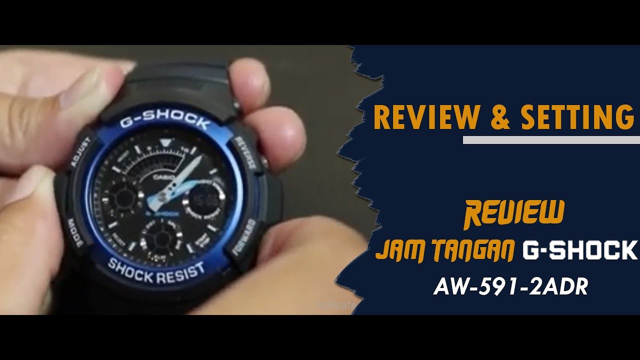 CARA SETTING JAM TANGAN CASIO G-SHOCK AW 591 2ADR / AW-591-2ADR #jamtangan #jamtanganoriginal