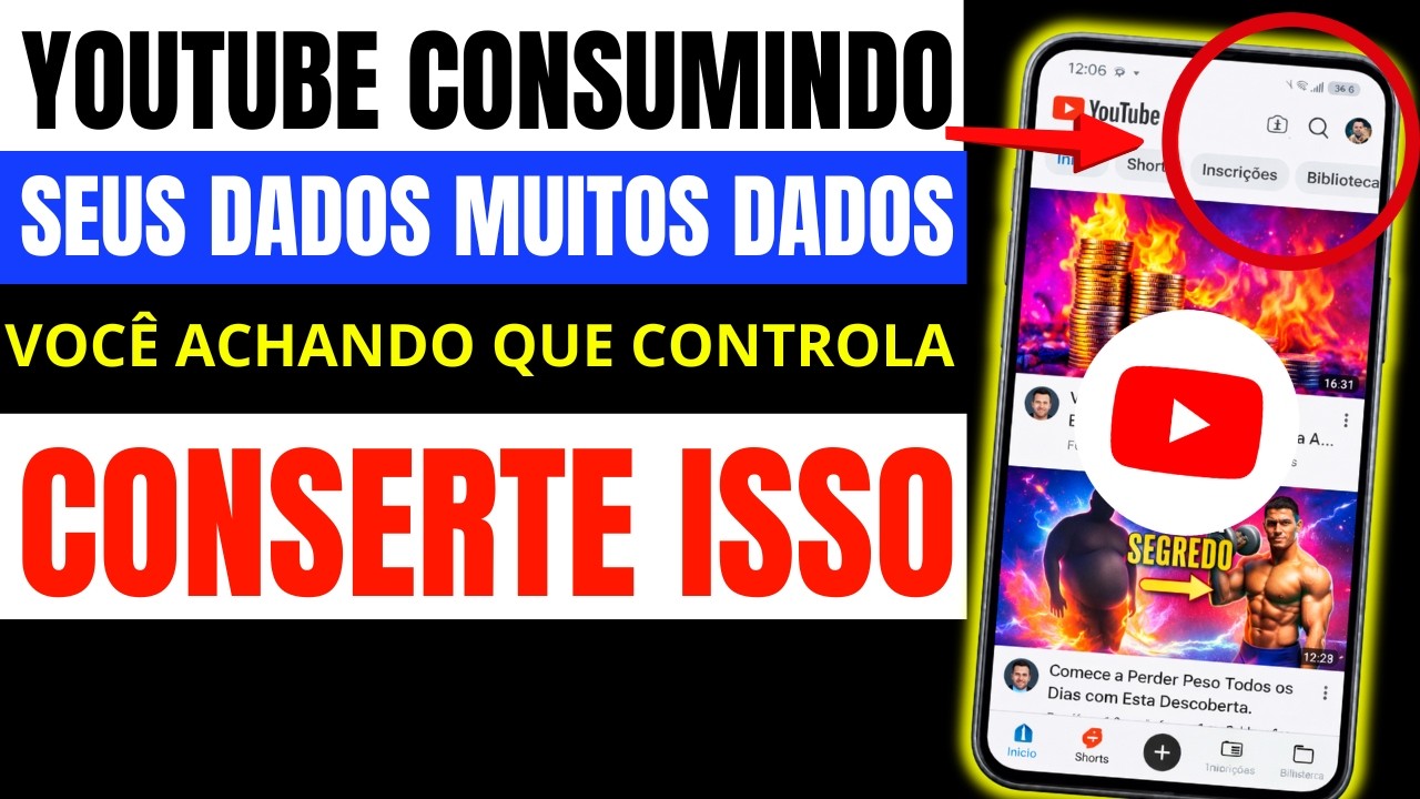 O YouTube est&aacute; consumindo toneladas de dados de internet e a bateria do seu celular sem voc&ecirc; sab...