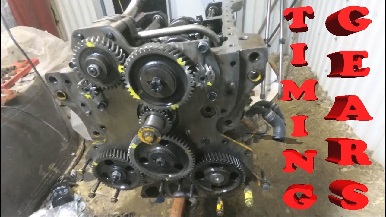 INSTALLING THE TIMING GEARS! JOHN DEERE 410 BACKHOE ENGINE REBUILD 2!