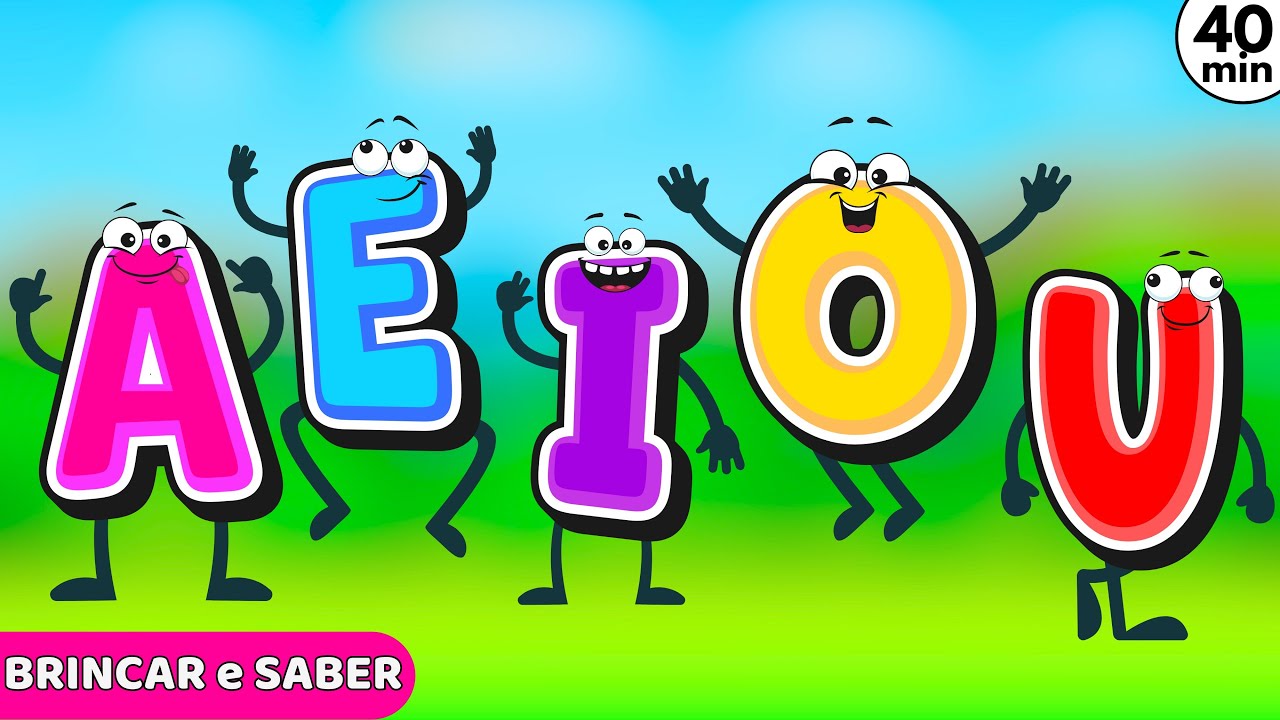 ABC, NÚMEROS e CORES - APRENDER AEIOU COM DESENHO EDUCATIVO INFANTIL