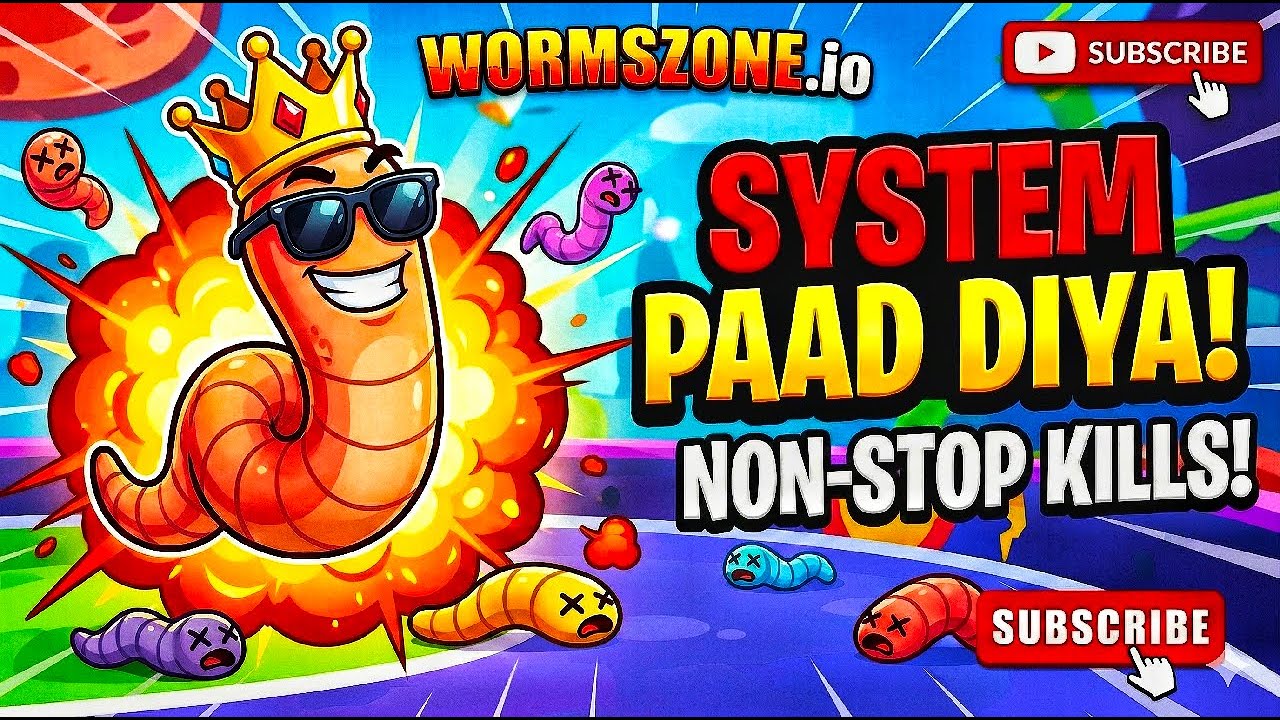 System Paad Diya! 💥 Non-Stop Kills in WormsZone.io
