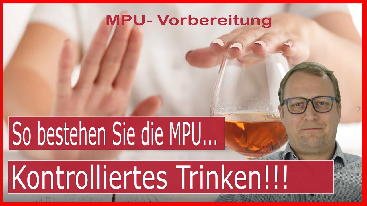 MPU Vorbereitung. Kontrolliertes Trinken bei der MPU