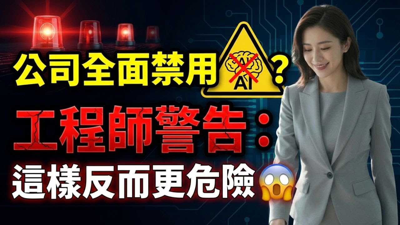 公司全面禁用 AI？工程師警告：這樣反而更危險 😱 (記得開啟cc字幕)