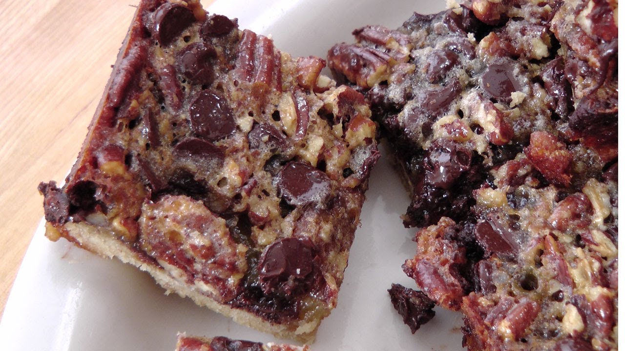Chocolate Pecan Bars - Recipe by Laura Vitale - Laura in the Kitchen Ep 169