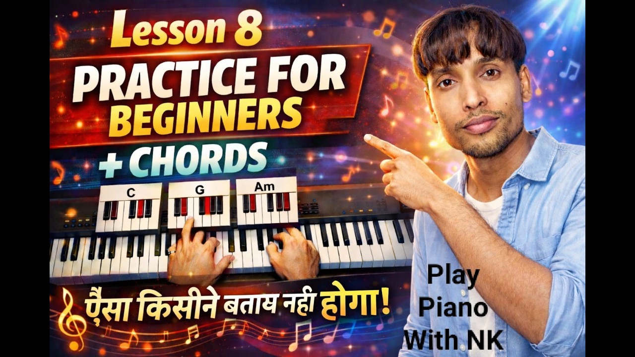 Piano Kaise Seekhe | Beginner Piano Lesson in Hindi | Easy Keyboard Tutorial | Play Piano With NK