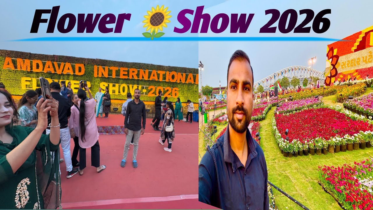 Flower Show Ahmedabad 2026🌸।Riverfront Flower Show। Amazing Flowers 🌹। #flowershow #flowers #vlog