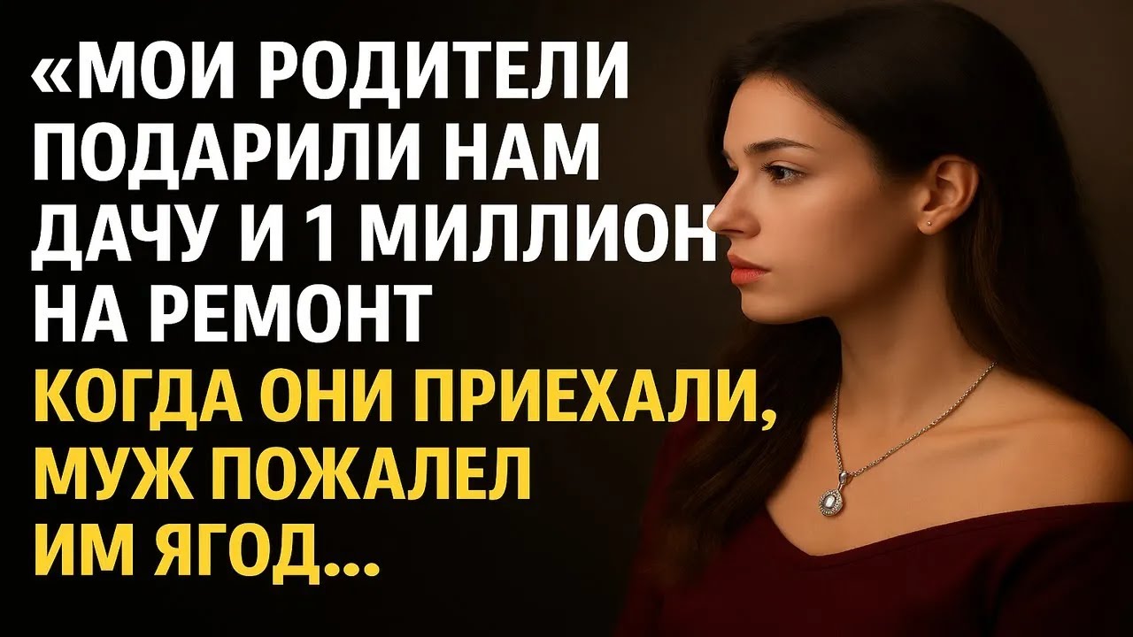 Мои родители подарили нам дачу и 1 миллион на ремонт  Когда они приехали, муж пожалел им ягод