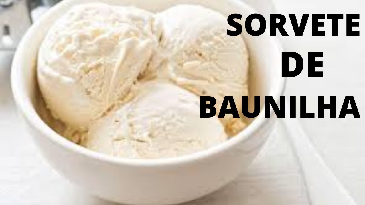 SORVETE DE BAUNILHA CASEIRO