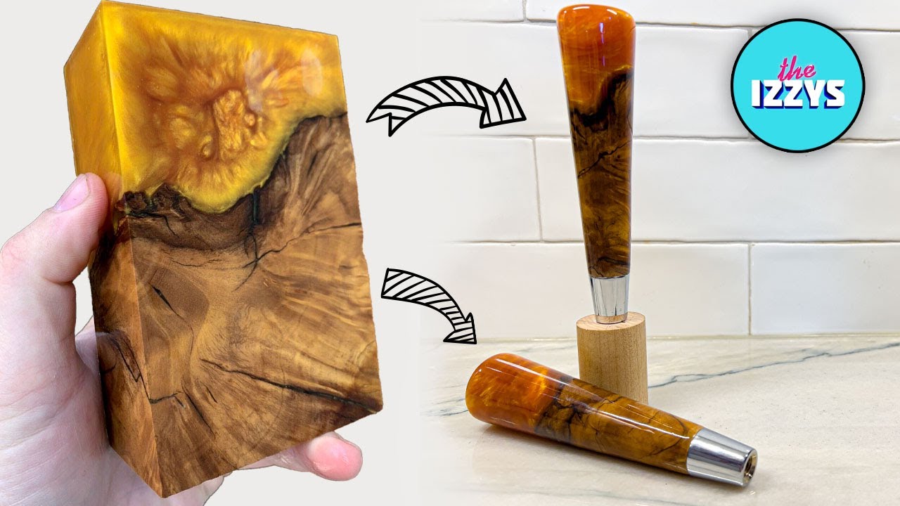 Turning an Olivewood Block into Beautiful Tap Handles