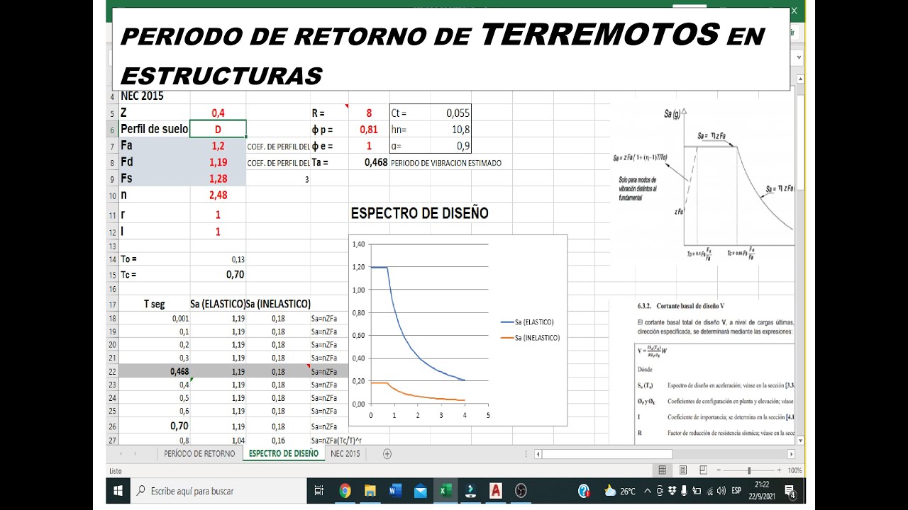 PERIODO DE RETORNO DE TERREMOTOS EN ESTRUCTURAS