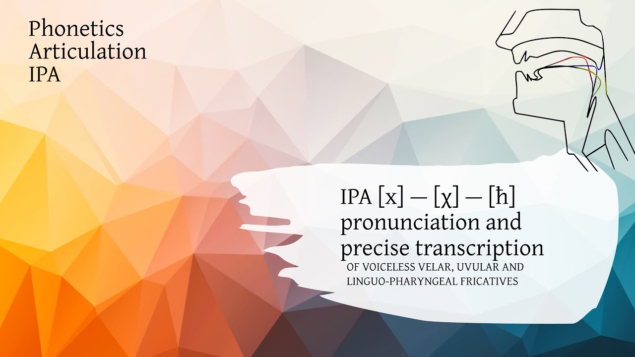 IPA [x] — [χ] — [ħ], velar, uvular and pharyngeal fricatives explained