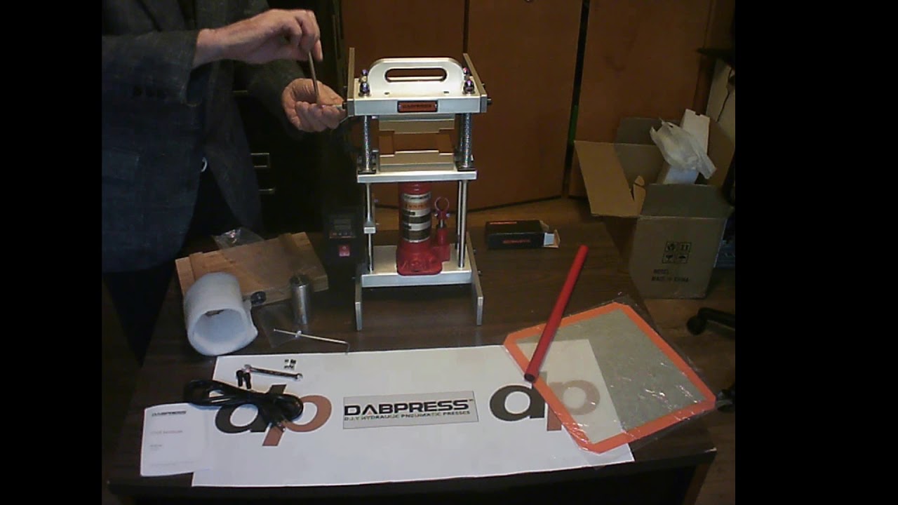 Гидравлический домкрат Dabpress dp bj3t33 для прессования смолы Driptech, 3 тонны. Распаковка, часть 2.
