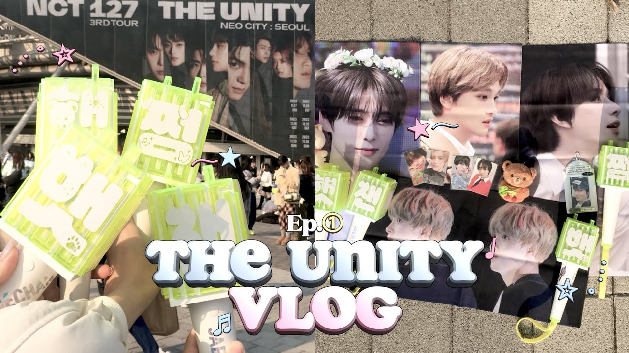 시즈니 브이로그 ✷ EP.1 오랜만에 칠콘이다 !! 👊🏻 THE UNITY. 더 유니티. 체조. 리큐엠 보조배터리. 반사스티커. 정프. 덕질로그
