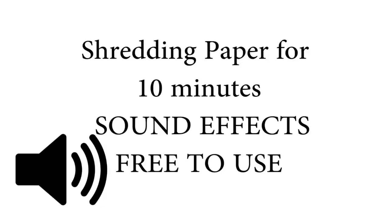 Shredding Paper for 10 minutes SOUND EFFECT