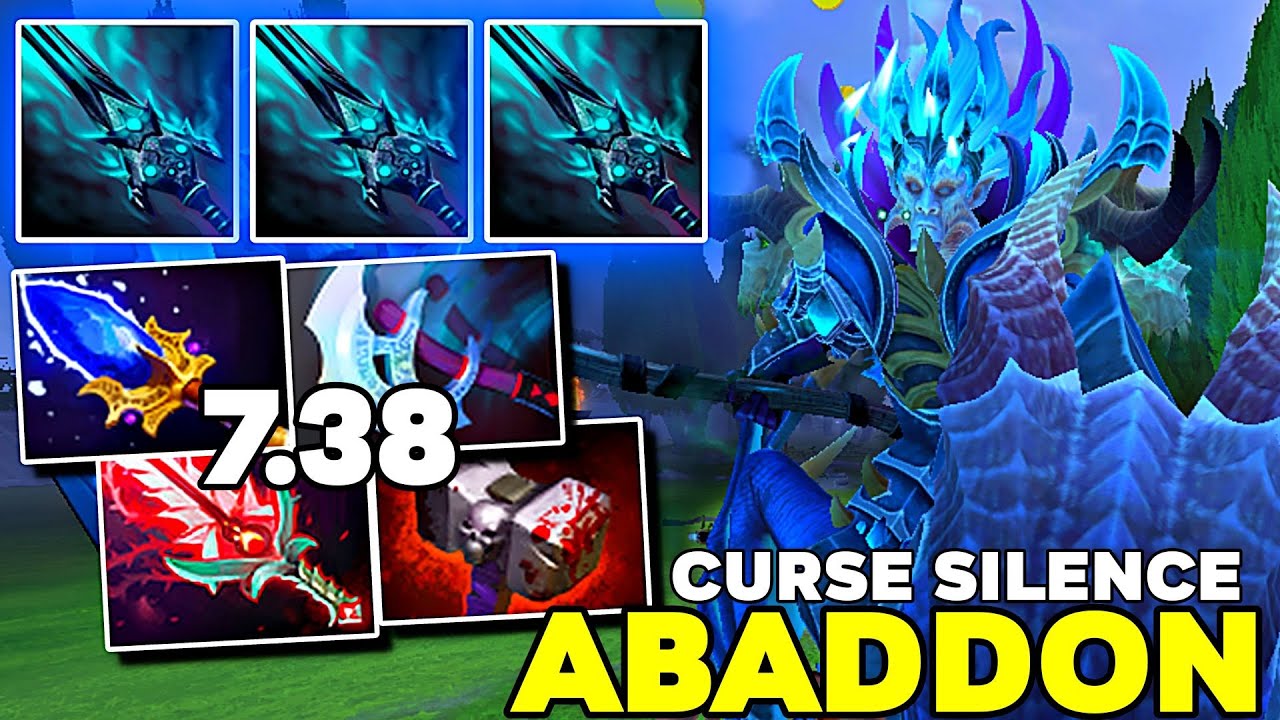 Abaddon Curse Silence Carry 7.38 Late Game COMEBACK Aghs Scepter + Bloodthorn - Dota 2
