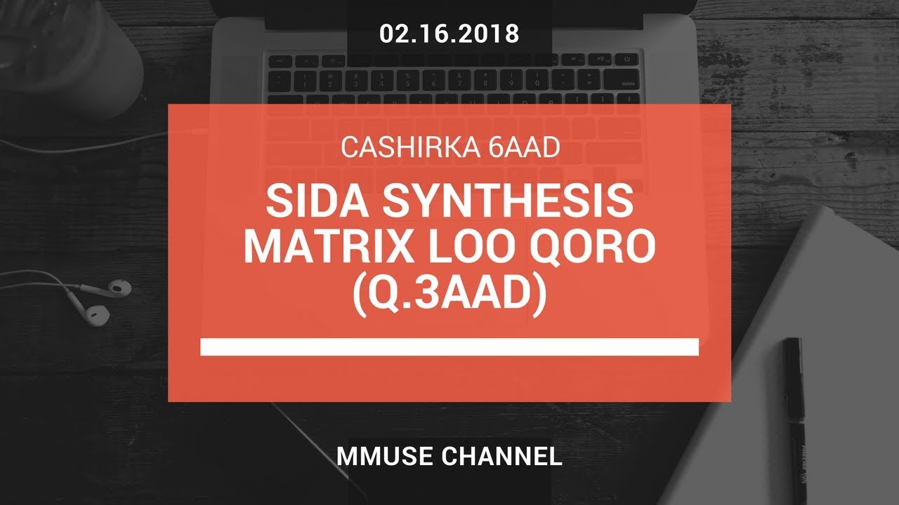 Cashirka 6aad (Q.3aad) - Sida Synthesis Matrix Loo Isticmaalo, Loona Qoro