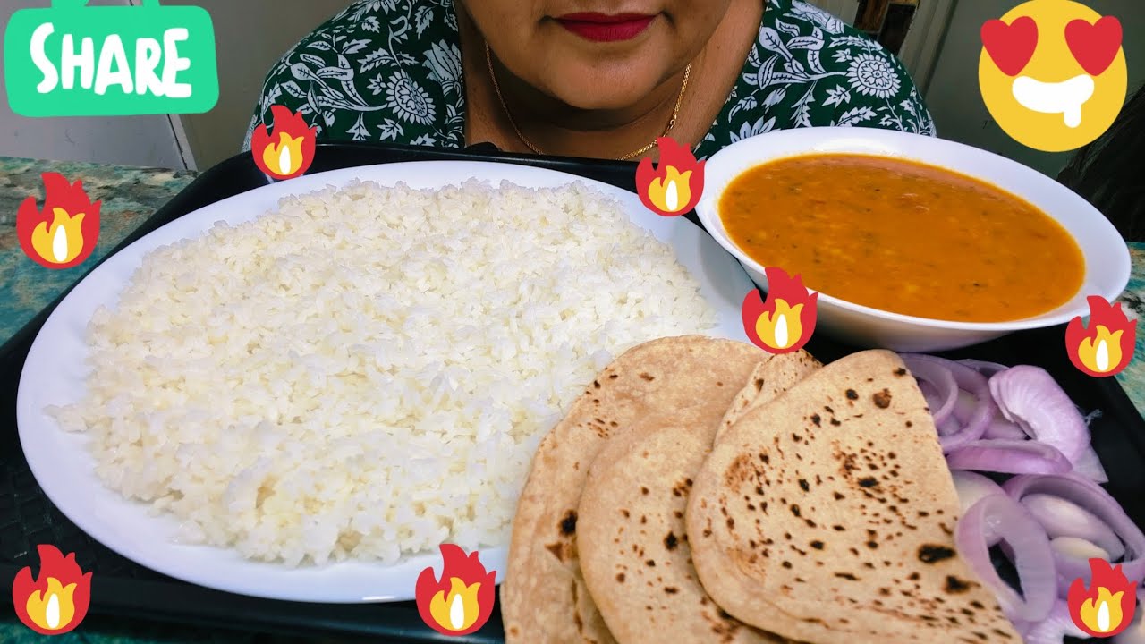 ASMR: EATING MIX DAL WITH RICE&CHAPATI&SALAD🔥#asmr#mukbang#viralfood#viral#food#foodie#eatingsounds
