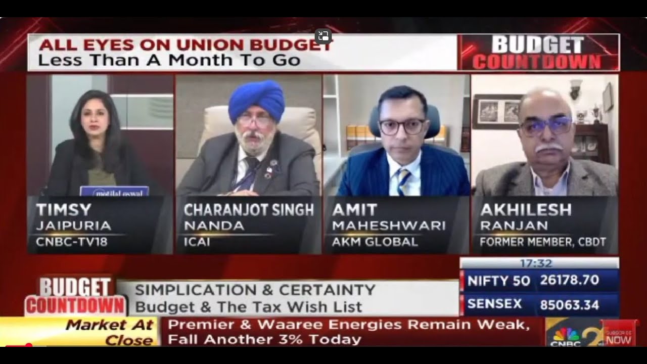 Amit Maheshwari, Managing Partner, Shares His Expectations from Union Budget 2026 on CNBC-TV18
