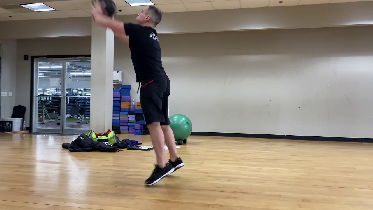 Medicine Ball Diagonal Push Throw and Run