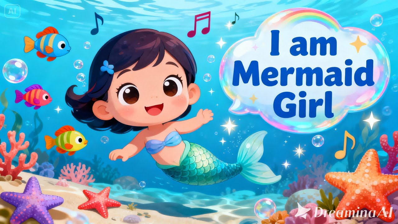 I Am Mermaid Girl 🧜‍♀️🌊 | Cocomelon Style Kids Song