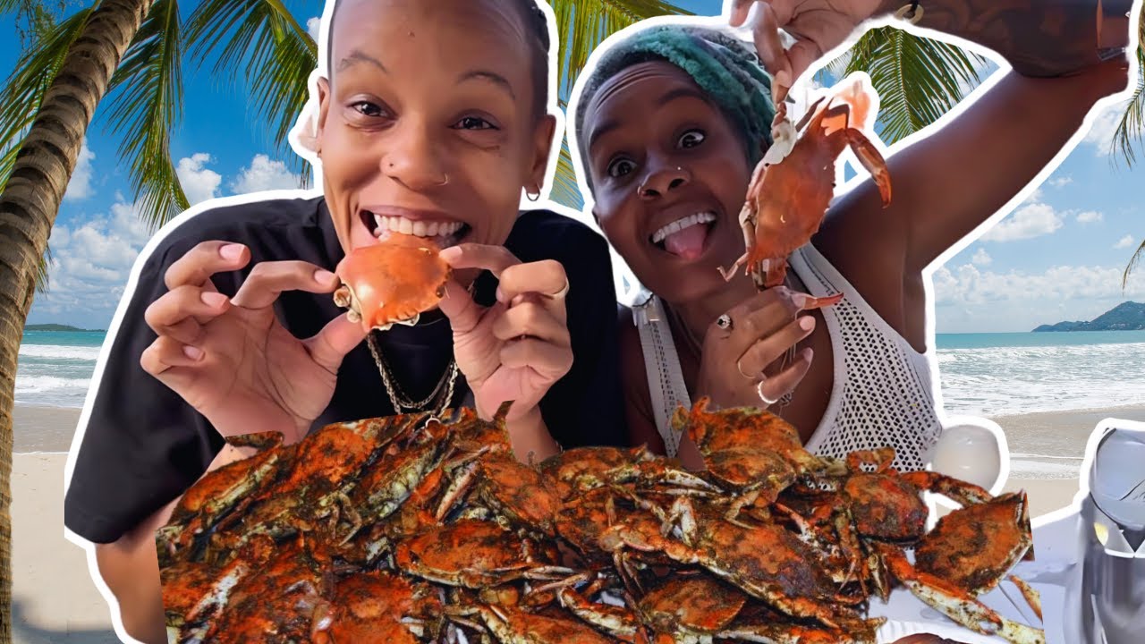 Eating Crab for the First Time at the Beach with my Girlfriend!