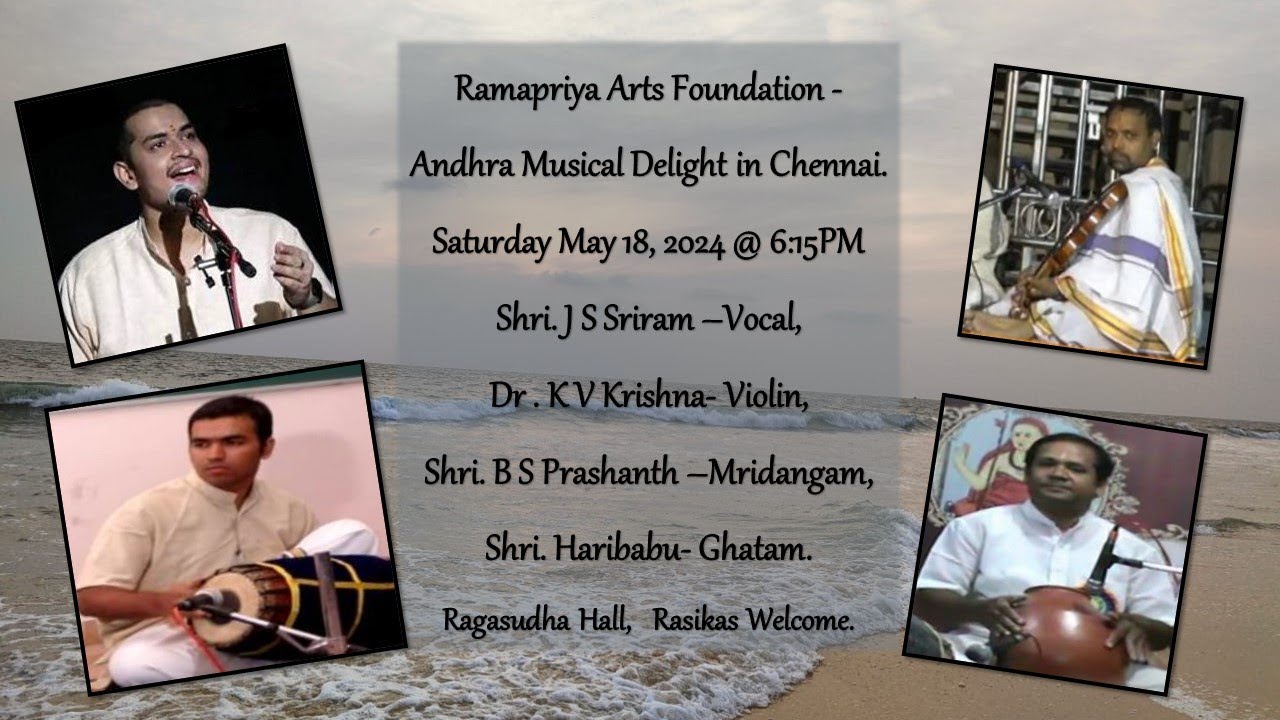 Vidwan JS Sriram - Ramapriya Arts Foundation - Andhra Musical Delight In Chennai