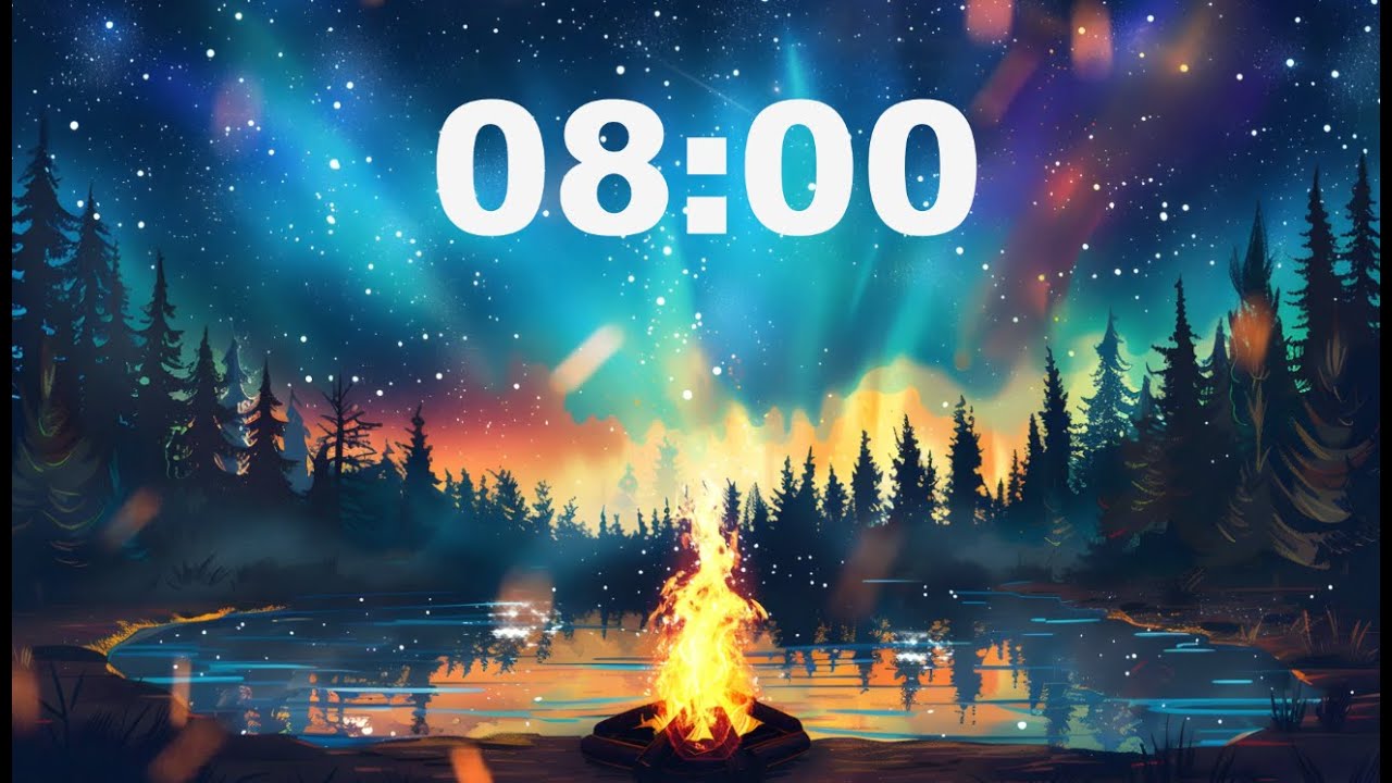 8 Minute Timer 🌲⛺ | Relaxing Nature Vibes With Upbeat Music & Loud Alarm | Perfect for Breaks