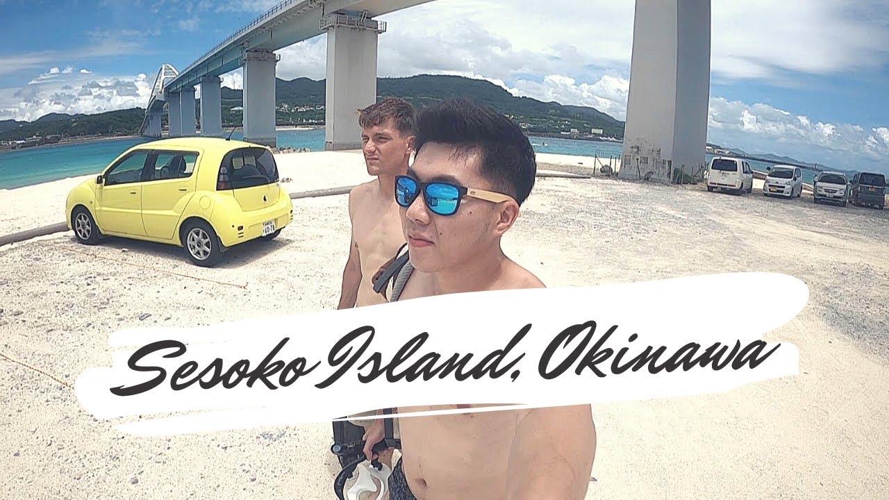 Snorkeling at a hidden and rare sandy beach on Sesoko island, Okinawa (2020-06-06)