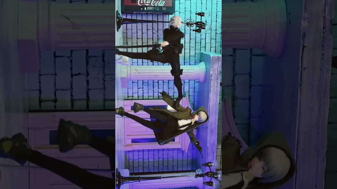 Sideways shootin’ Very Cool Female assassin Catch me vs Rin 