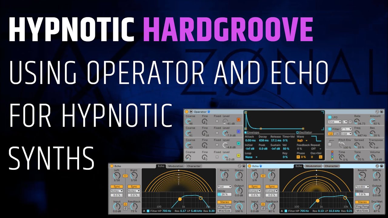 Groovy Hypnotic Techno - Using Operator and Echo For Rhythmic Metallic Synths #technoproduction
