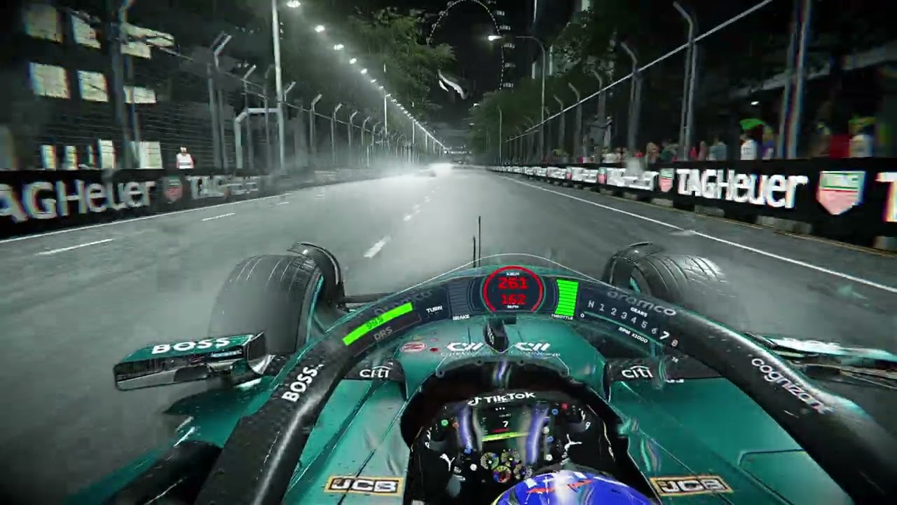 f1 25 reshade mod showcase/ singapore full wet race