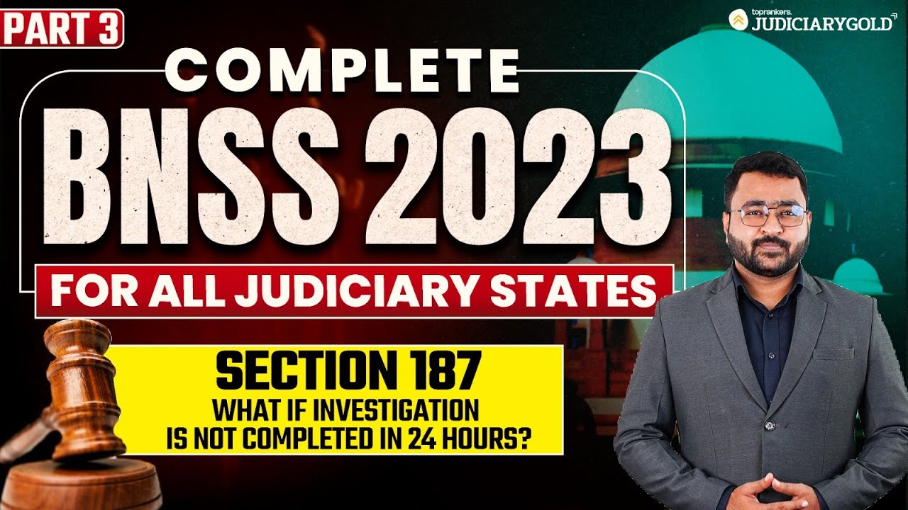 BNSS, 2023: Section 187, Investigation | Bharatiya Nagarik Suraksha Sanhita for Judiciary Exams