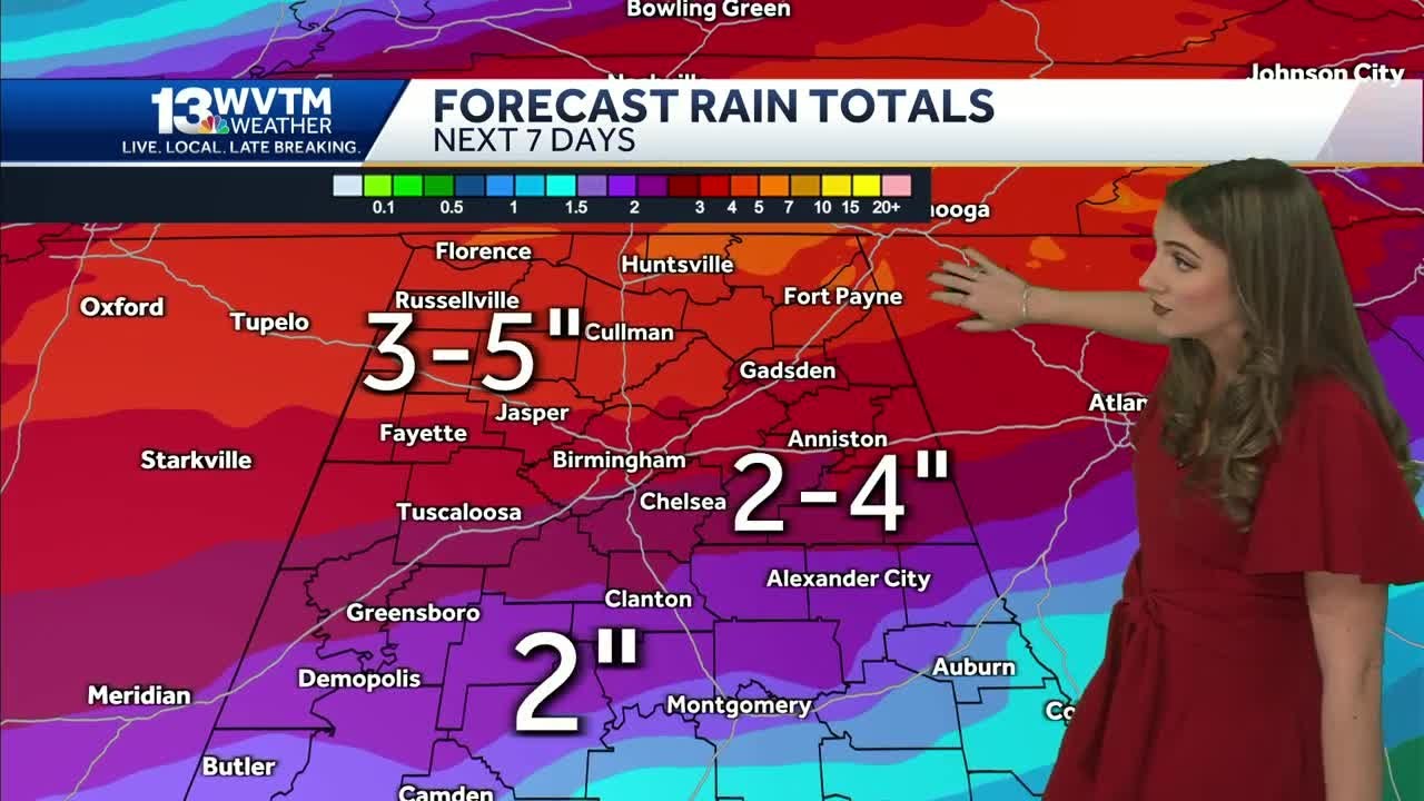 Weekend weather is beautiful Saturday with some rain Sunday, Tracking heavy rain in Alabama forec...