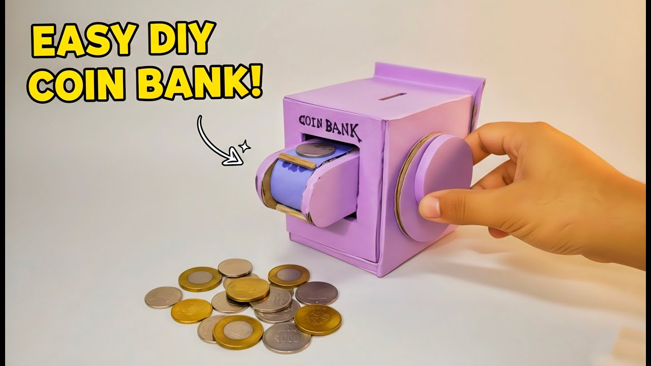 I Turned a Cardboard Box into a MONEY MACHINE! 😱 | DIY Cardboard Coin Bank 🏦 | Easy Craft Ideas🔥