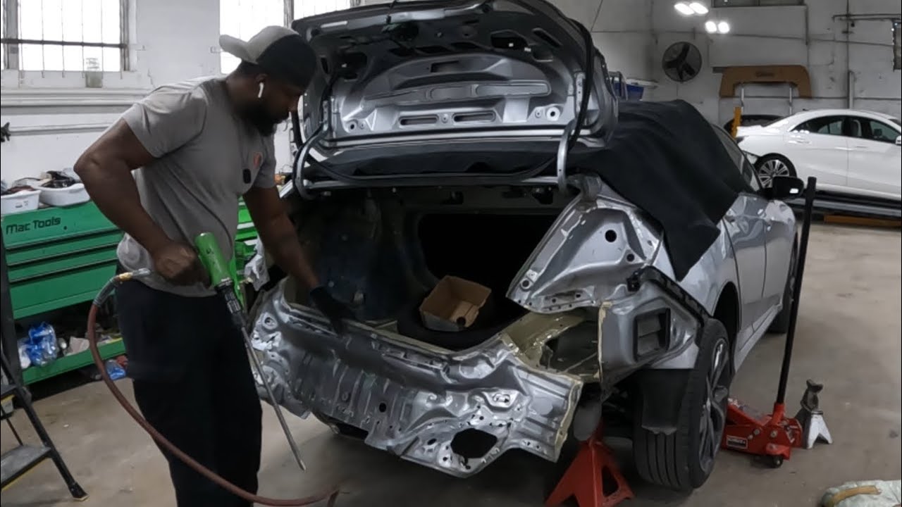 DIY HONDA CIVIC rear body panel replacement