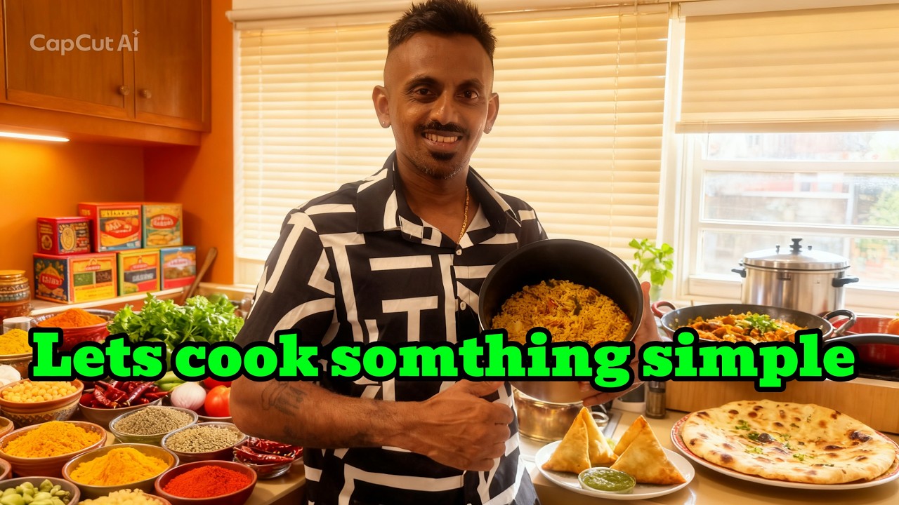 නිවාඩු දවසේ simple ඉන්දින් රයිස් and කරියක් හදමු