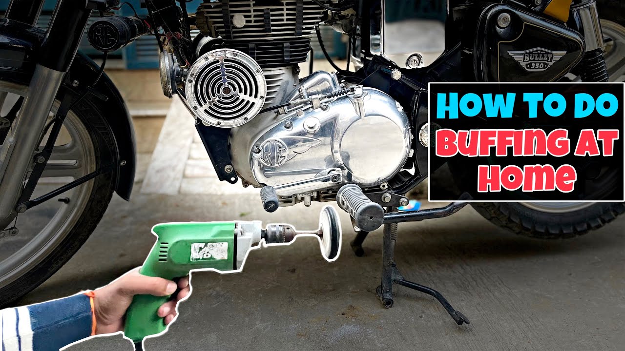 Royalenfield Bullet 350 Engine Buffing At Home | Bullet 350 Engine Buffing | @b4bullet