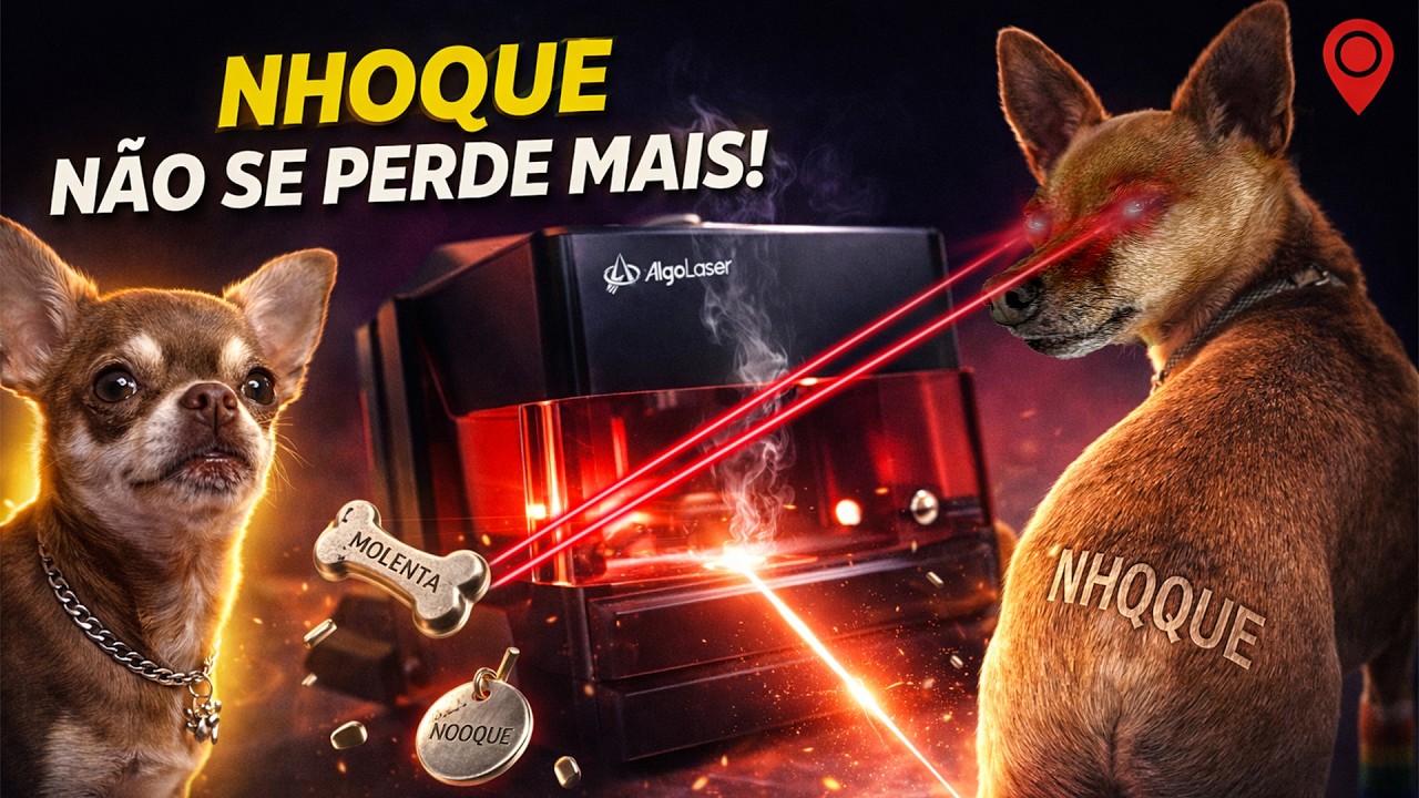 Quase PERDEMOS O NHOQUE… Então fizemos isso com a AlgoLaser Pixi 😱🐶