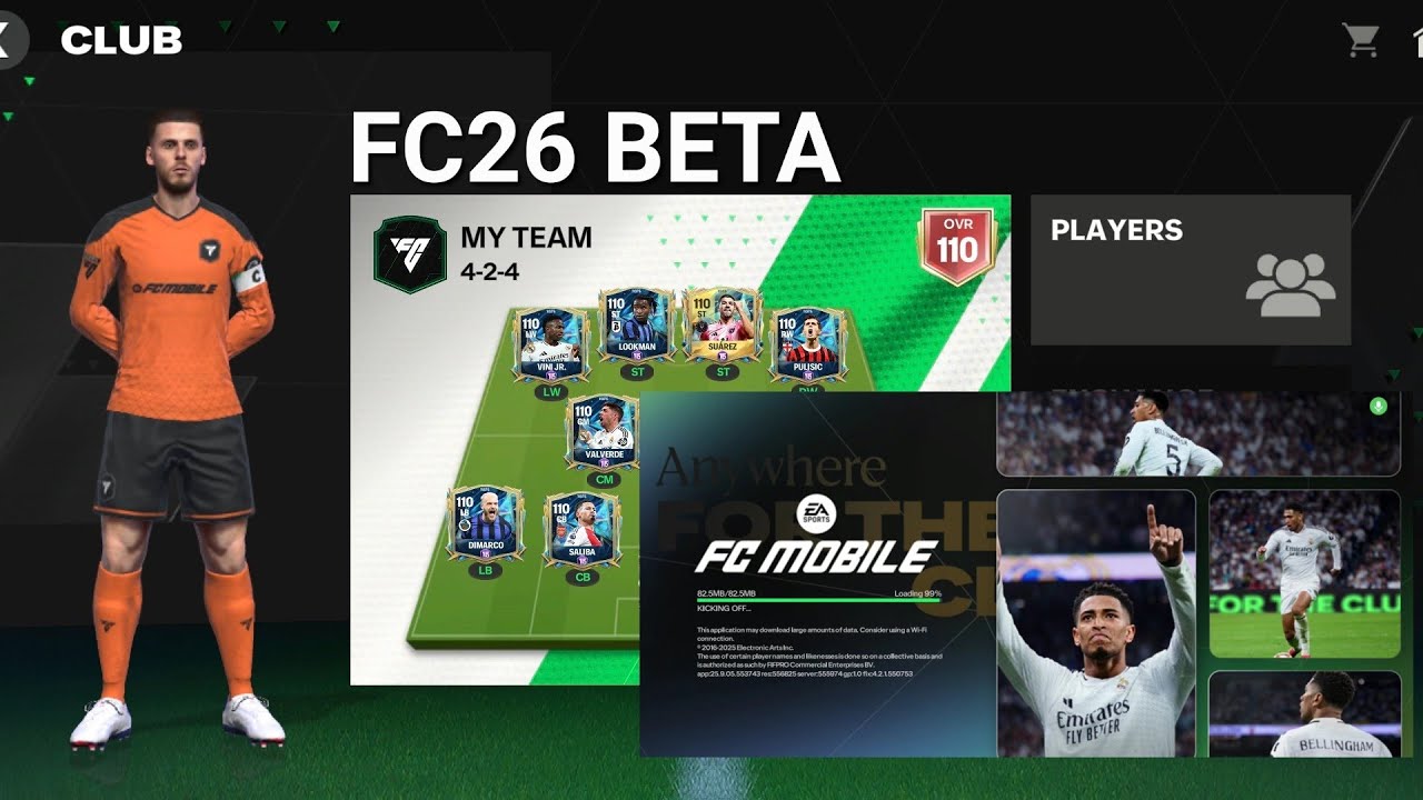FC MOBILE BETA: YANGI FC26 BETA | HECH QANDAY VPNsiz ISHLAYDIGAN VERSIYANI YUKLAB OLISH