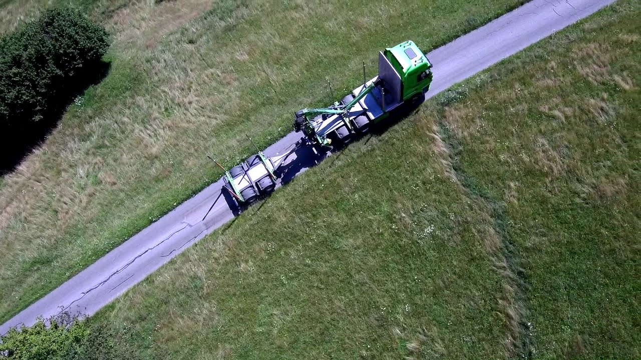 Holzladekran mit CRANAB CR360 Greifer – im täglichen Einsatz.
