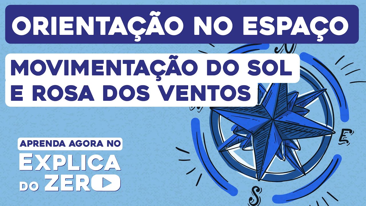 ORIENTAÇÃO NO ESPAÇO: movimentação do sol e rosa dos ventos | Geografia | Explica do Zero | Eduardo