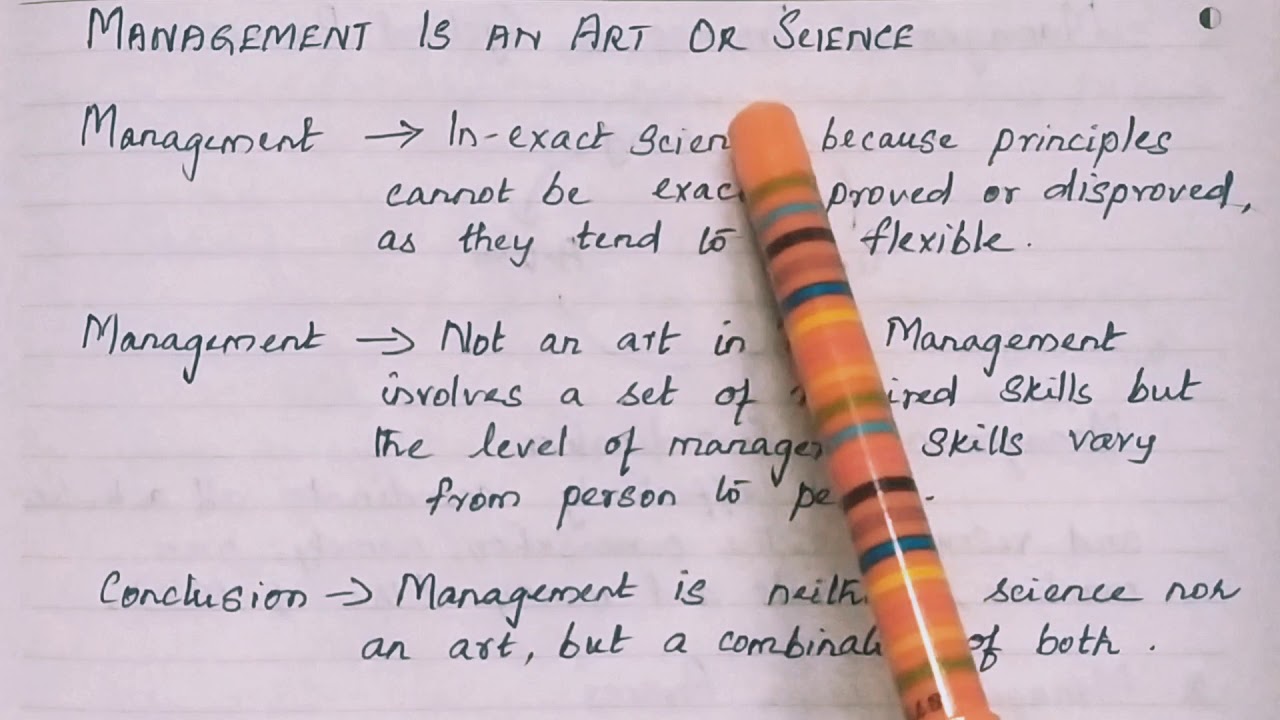 Management is an Art or Science, Management Process / TN PLUS TWO COMMERCE