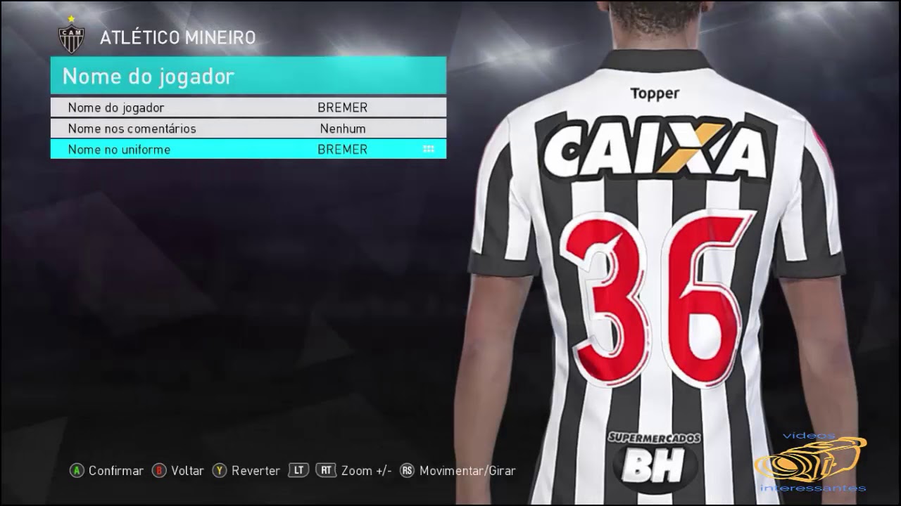Elenco correto do Atletico Mineiro PES 2018