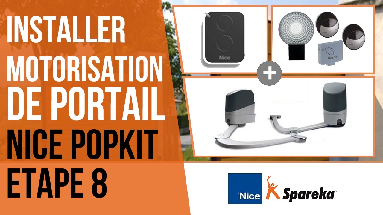 Comment installer sa motorisation de portail Nice Popkit ? Etape 8 : la cale mécanique
