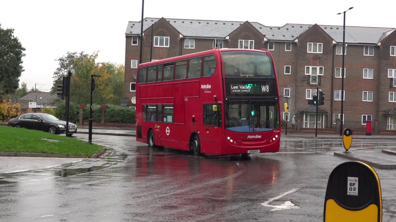London's Buses in the rain at Edmonton Green on 21st October 2020