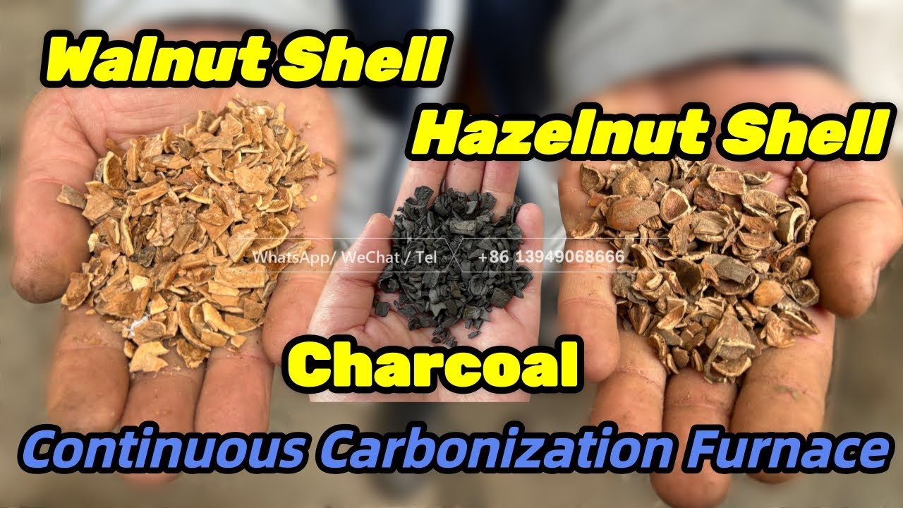 Hazelnut Shell Walnut Shell Charcoal Production Whole Process Continuous Carbonization Furnace